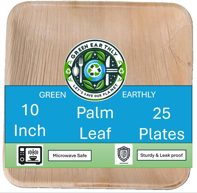 10" Palm Leaf disposable Dinner Plates