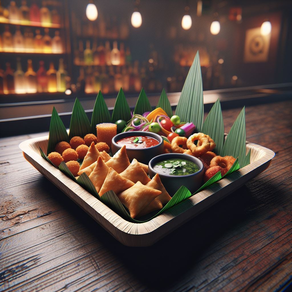 7" Palm Leaf disposable Appetizer Plates