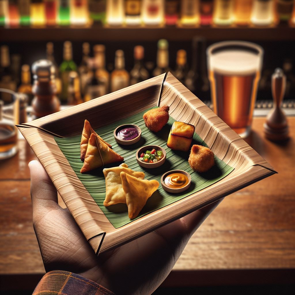 7" Palm Leaf disposable Appetizer Plates