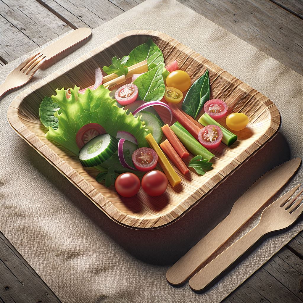 7" Palm Leaf disposable Appetizer Plates