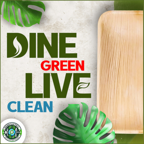7" Palm Leaf disposable Appetizer Plates