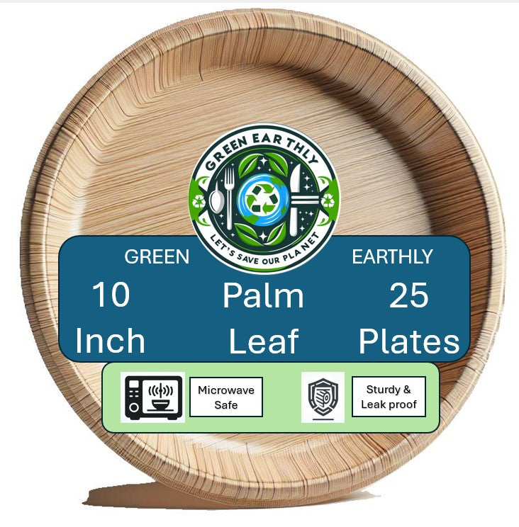 10" Palm Leaf disposable Dinner Plates
