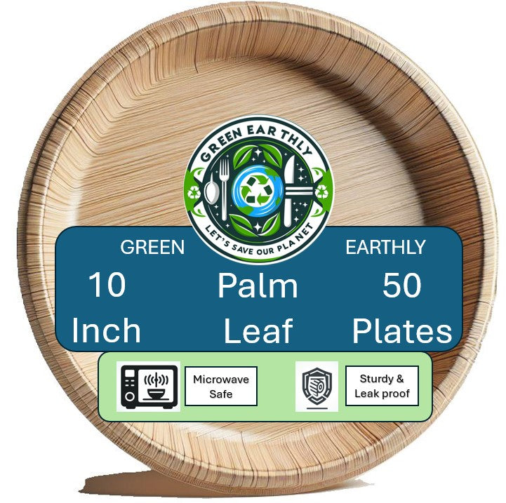 10" Palm Leaf disposable Dinner Plates