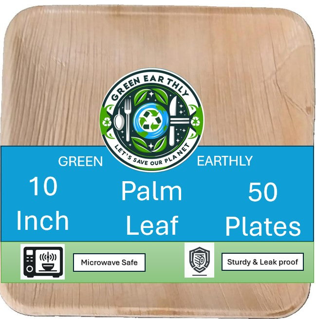 10" Palm Leaf disposable Dinner Plates