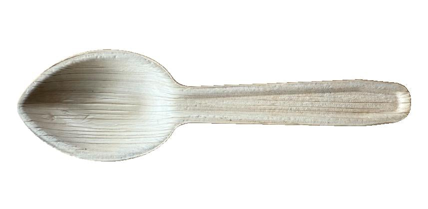 Green Earthly Palm Leaf Disposable Spoons - 100 Pack