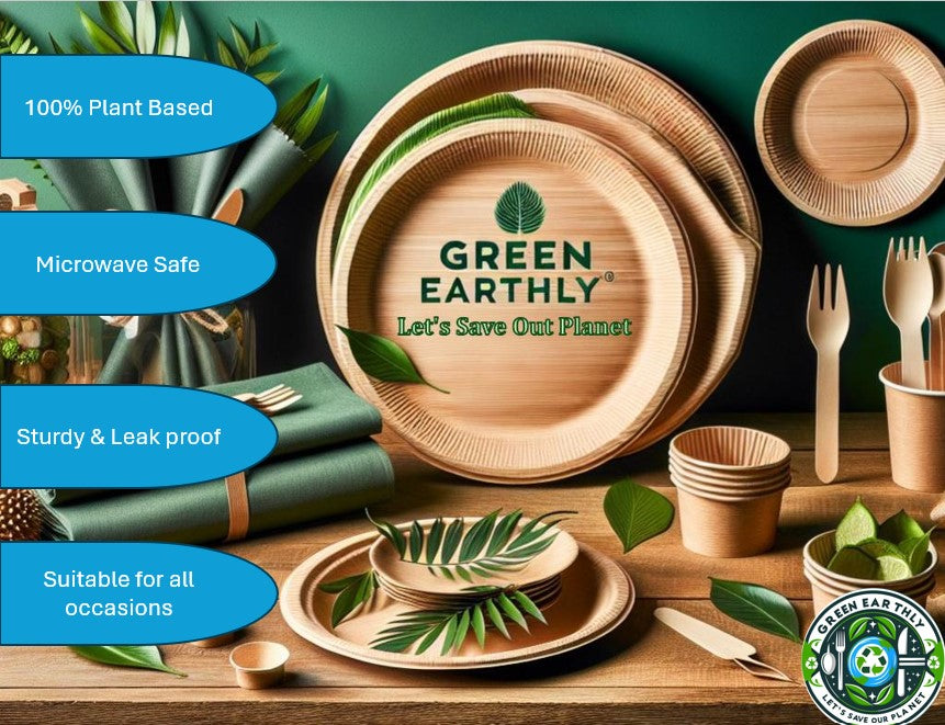 10" Palm Leaf disposable Dinner Plates