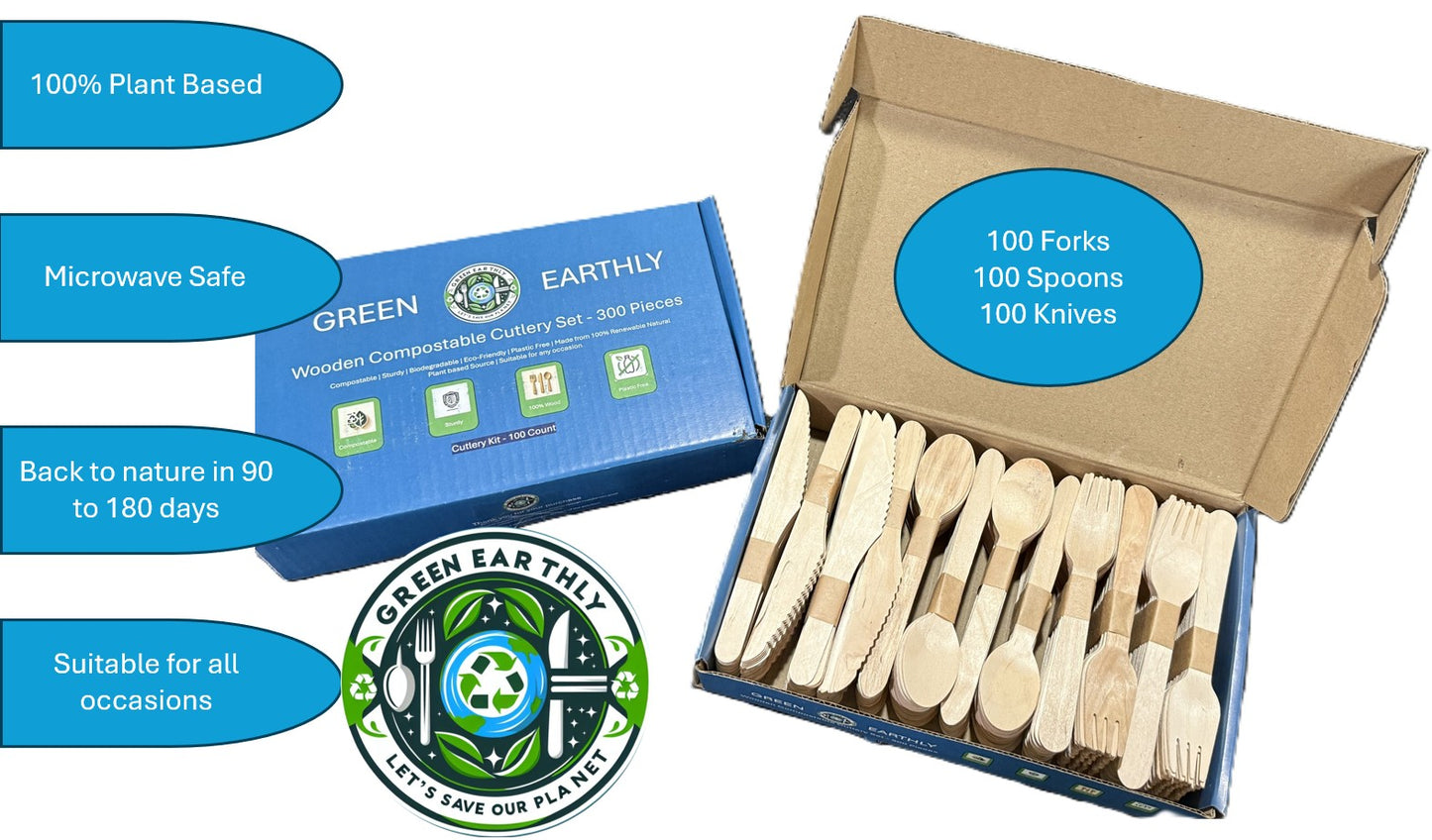 Wooden Cutlery - Spoons, Forks & Knifes